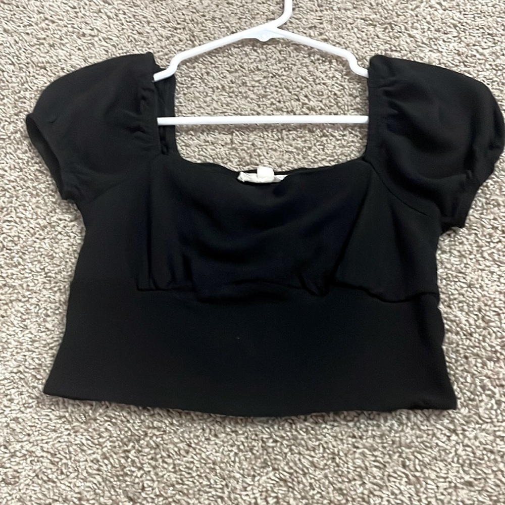 Black pacsun cropped top
